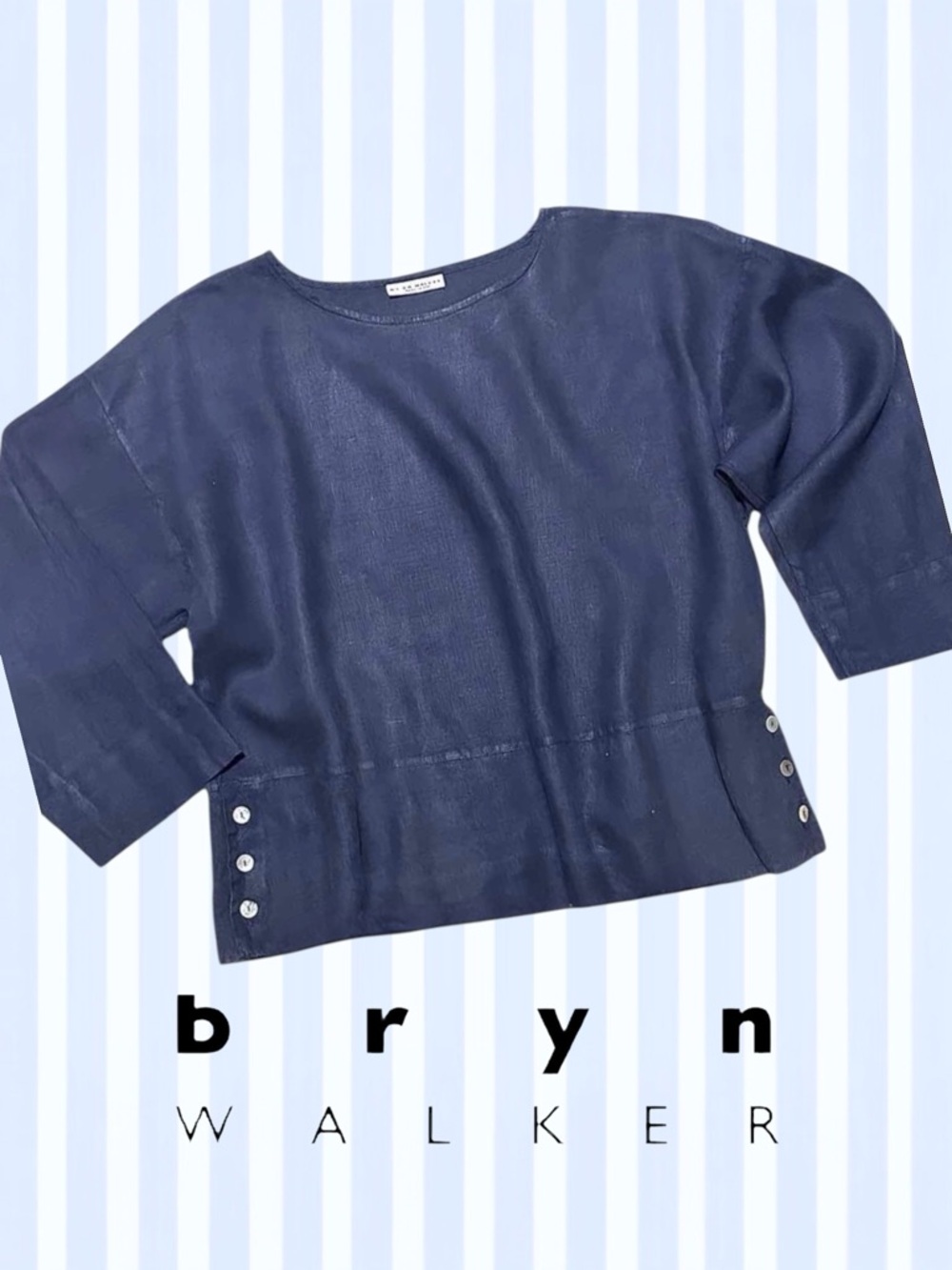 bryn Walker • Light Linen Lagenlook Artist Top || XL
